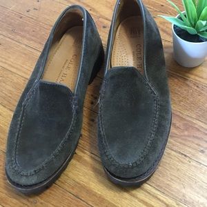 Cole Haan olive green suede loafers